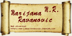Marijana Ravanović vizit kartica